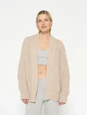 10Days Chunky Knit Cardigan Sepia Melee