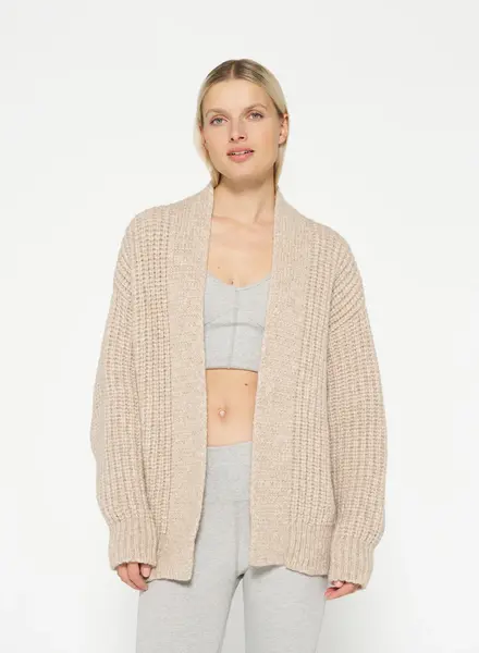 10Days Chunky Knit Cardigan Sepia Melee