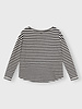 10Days Longsleeve Tee Linen Stripes Ecru/Black