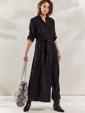 Summum Woman Dress Lyocell Black