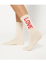 10Days Long Socks LOVE Soft White