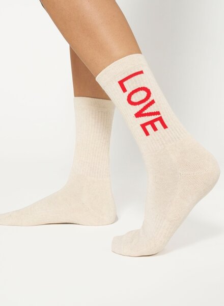 10Days Long Socks LOVE Soft White