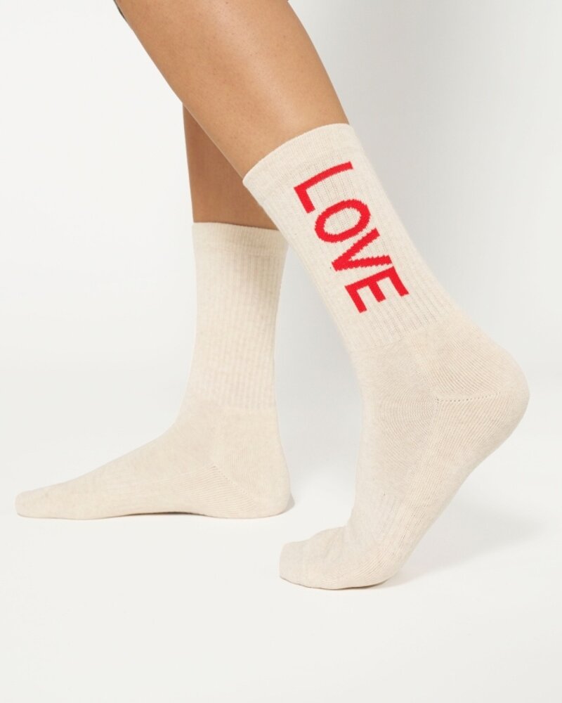 10Days Long Socks LOVE Soft White