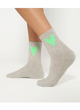 10Days Short Socks Heart Light Grey