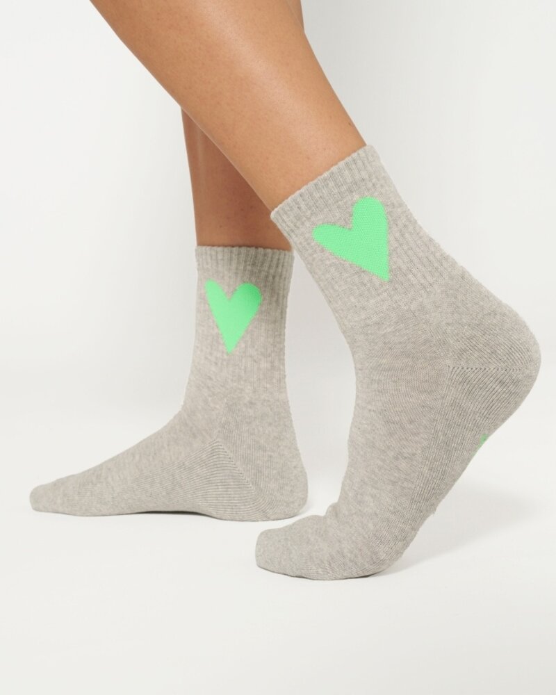 10Days Short Socks Heart Light Grey