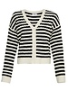 Moss Copenhagen Kitna Cardigan Stripe Offwhite/Black