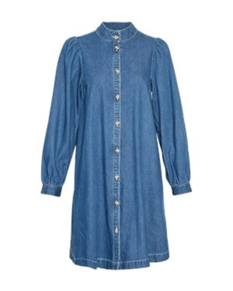 Moss Copenhagen Shayla Shirt Dress Mid Blue