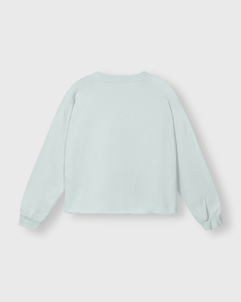 10Days Raw Edge Logo Sweater Sea Foam