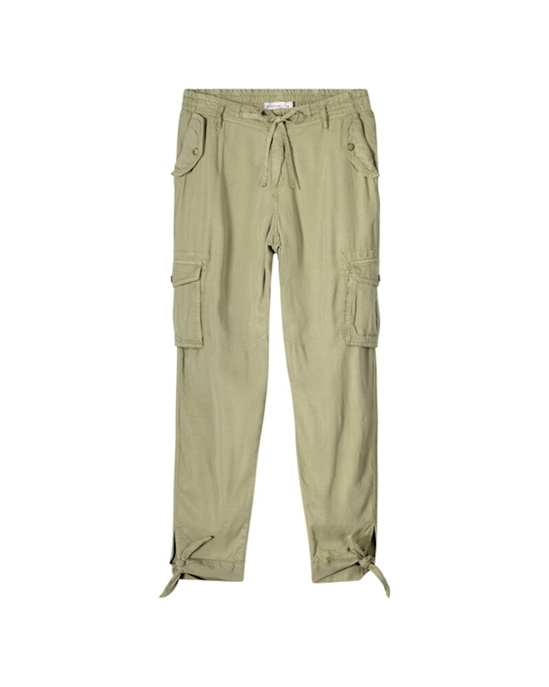 Summum Woman Cargo Pants Breezy Tencel Green Lentil