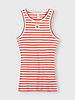 10Days Tank Top Rib Stripes White/Poppy Red