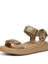 Woden Line Glitter Sandal Coffee Cream