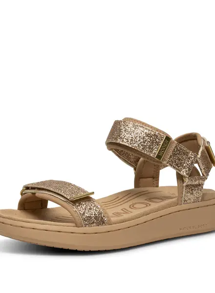 Woden Line Glitter Sandal Coffee Cream