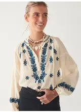 Maison Hotel Lina Blouse Caribe Blue