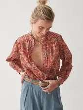 Maison Hotel Beatrice Blouse Rust Flamingo