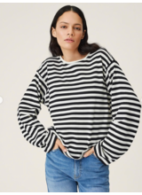 Moss Copenhagen Bahara Pullover Stripe Offwhite/Black