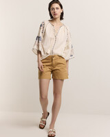 Summum Woman Chino Short Twill Soft Camel