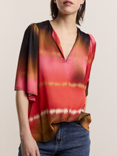 Summum Woman Top Faded Print MultiColour