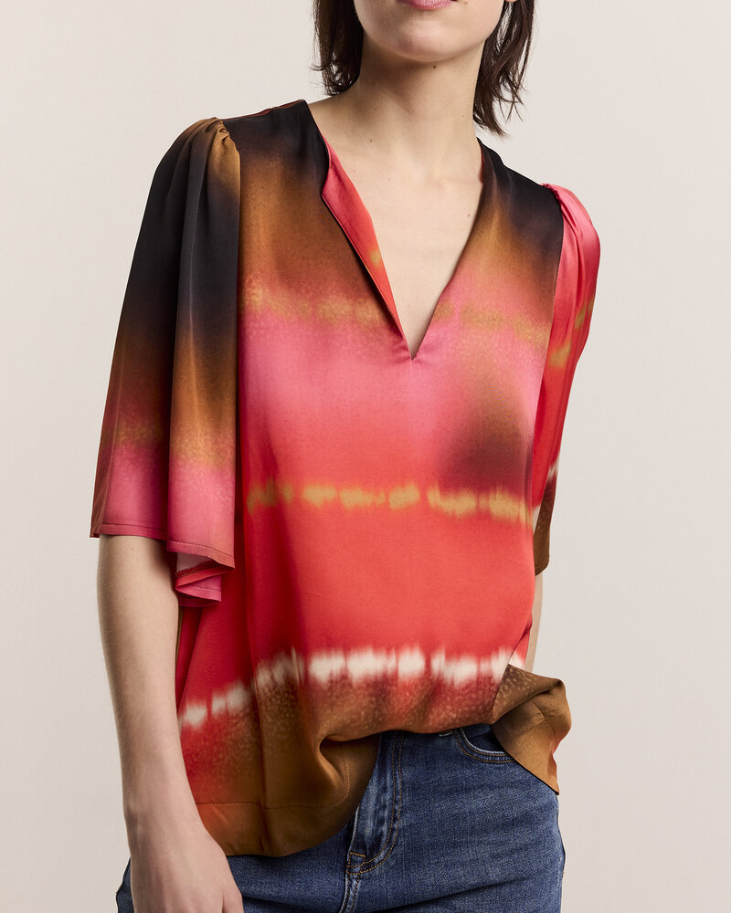 Summum Woman Top Faded Print MultiColour