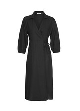 Moss Copenhagen Jovene Ginia Wrap Dress Black