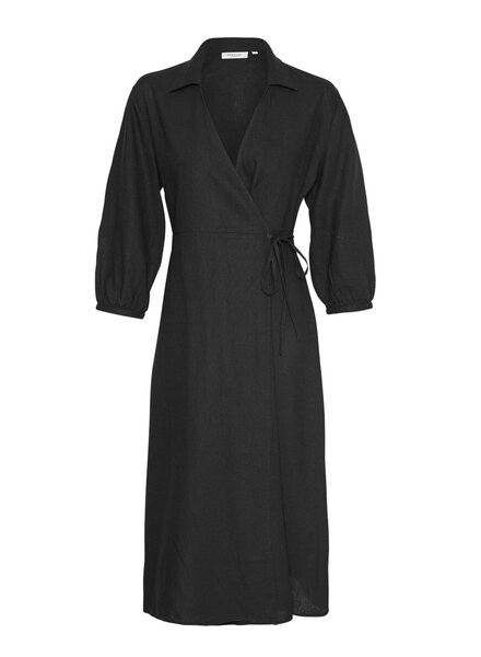 Moss Copenhagen Jovene Ginia Wrap Dress Black