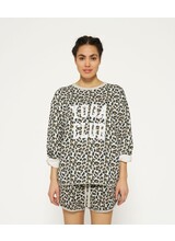 10Days Raw Edge Statement Sweater Leopard Light Grey