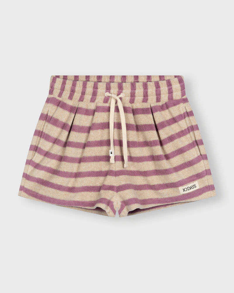 10Days Towling Shorts Stripes Dust/Violet