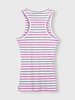 10Days Tanktop Rib Stripes Ecru/Violet