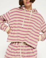 10Days Hoodie Towling Stripes Dust/Violet