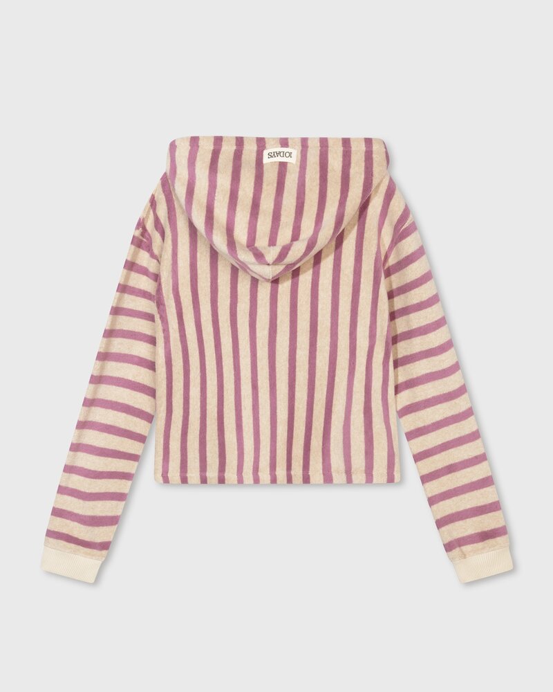 10Days Hoodie Towling Stripes Dust/Violet