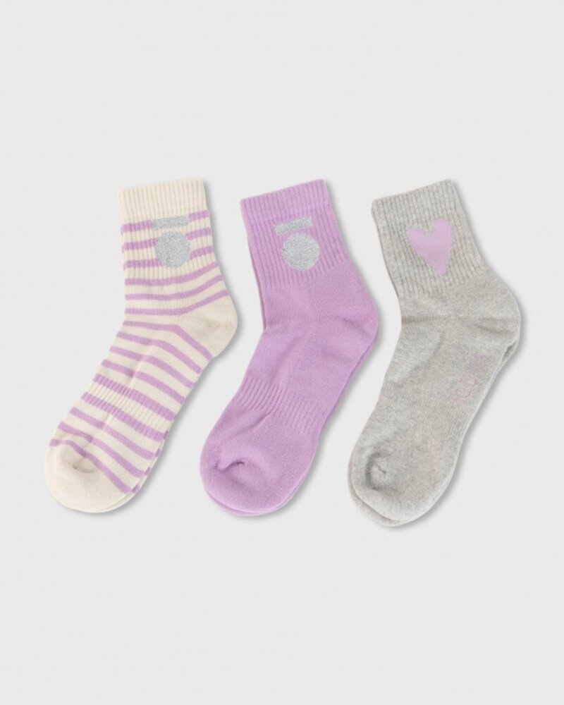 10Days Short Socks 3-Pack Violet