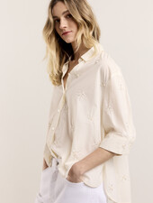 Summum Woman Blouse Embellished Cotton Ivory