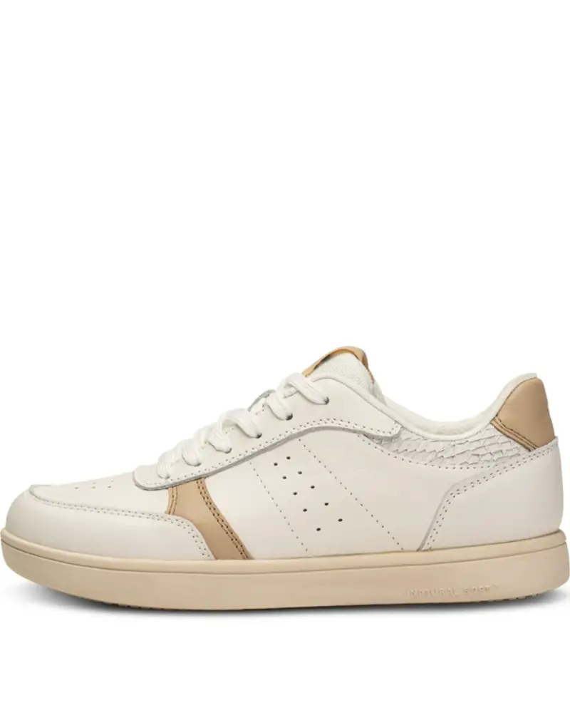 Woden Bjork Sneaker Leather Coffee Cream/Blanc de Blanc