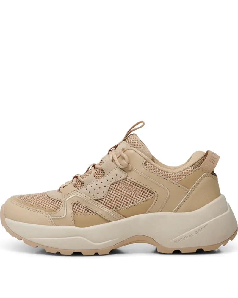 Woden Sif Sneaker Reflective Coffee Cream