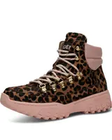 Woden Iris Tracker Leather Ballerina/Leopard