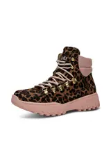 Woden Iris Tracker Leather Ballerina/Leopard