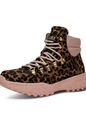 Woden Iris Tracker Leather Ballerina/Leopard