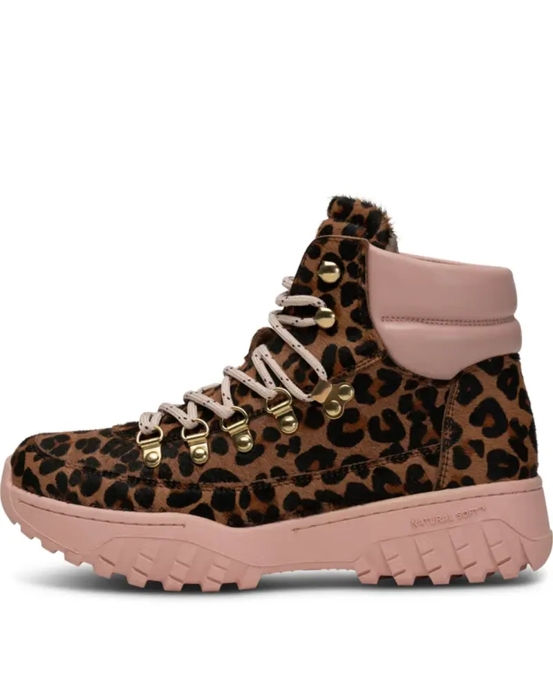 Woden Iris Tracker Leather Ballerina/Leopard