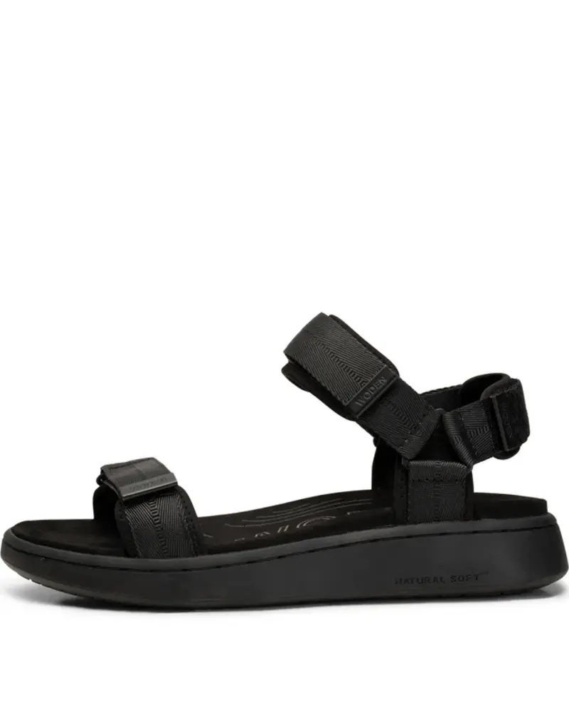 Woden Line Sandal Black