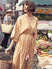 Summum Woman Dress Blockprint Soft Camel