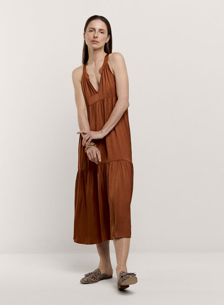 Summum Woman Dress Silky Touch Cacao