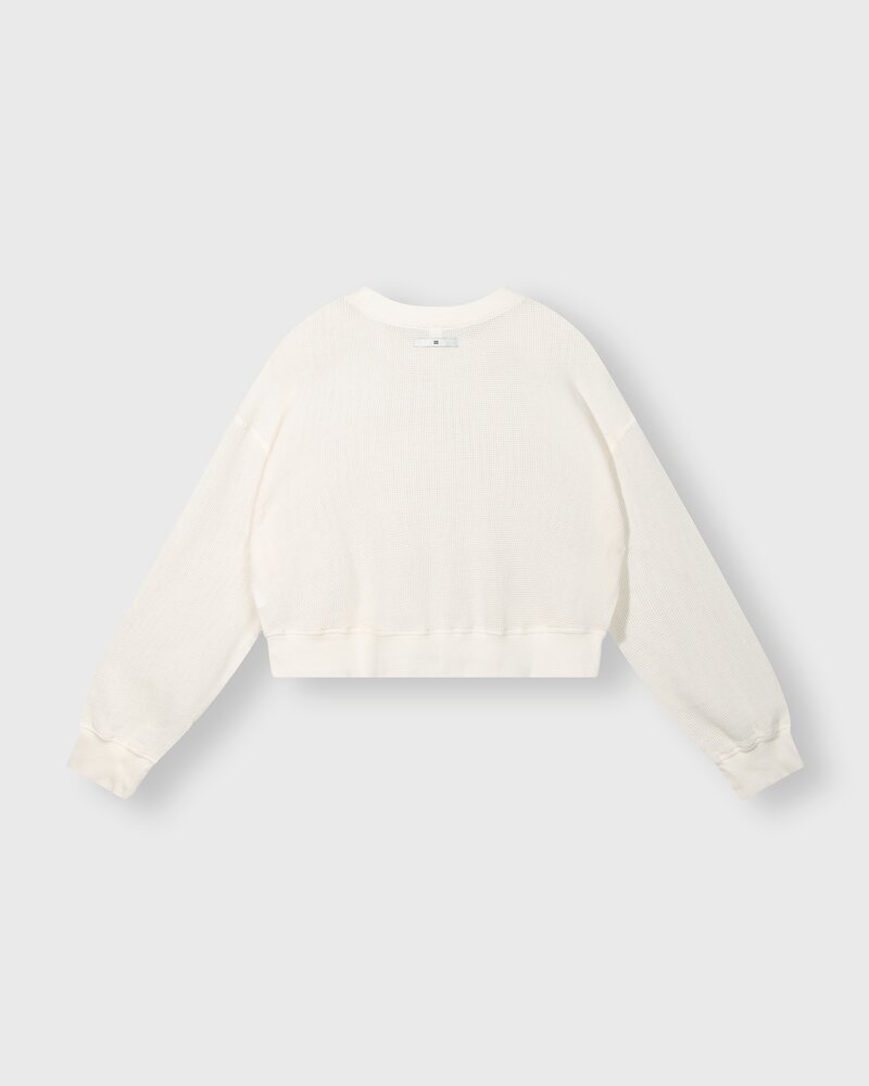 10Days Cropped Sweater Mesh Ecru