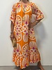 Naïf Printed Long Beachdress Orange