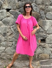 Naïf Linnen Dress Fuchsia