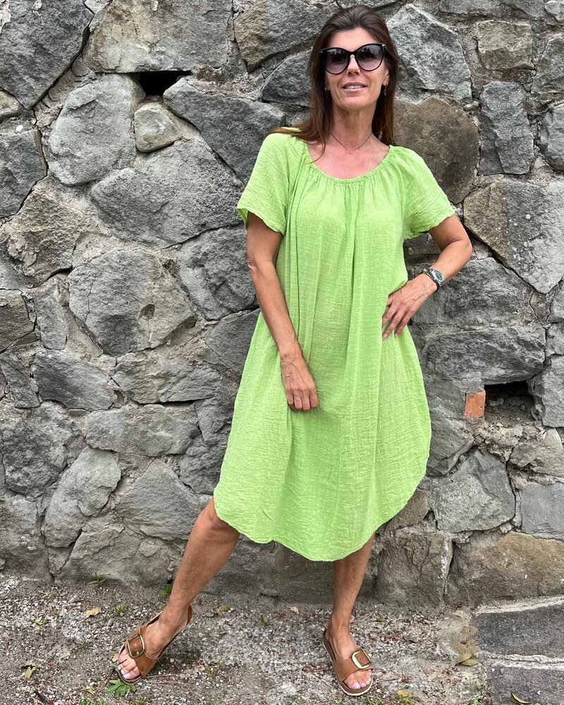 Naïf Linnen Dress Lime