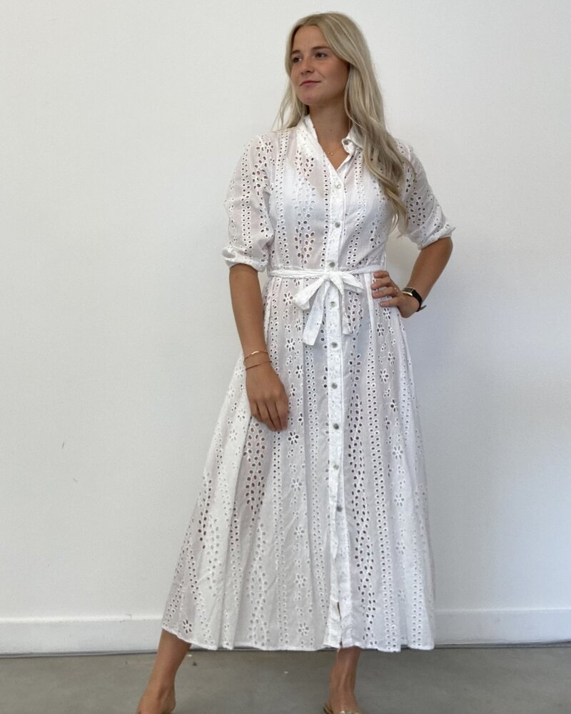 Naïf Maxi Dress Broderie White