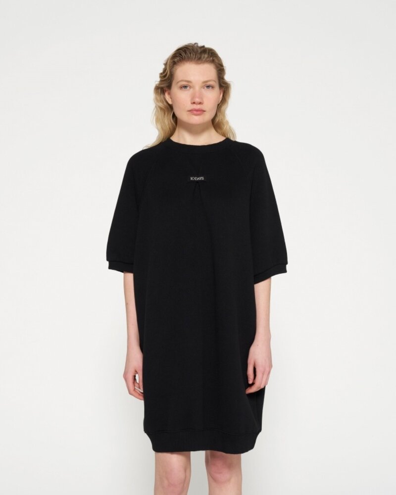 10Days Short Sleeve Sweatdress Black