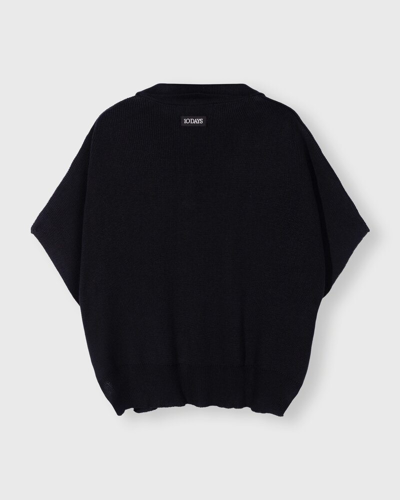 10Days Short Sleeve Knit Sweater Black