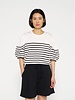 10Days Balloon Sleeve Tee Stripes Ecru/Black