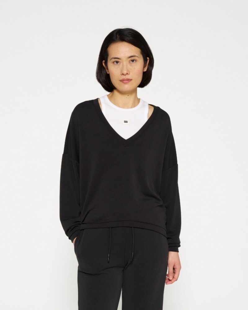 10Days V-neck Sweater Scuba Black