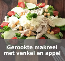 Gerookte makreel met venkel en appel